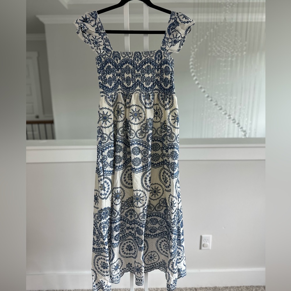 Commense Eyelet Embroidered Midi Dress - Picture 7 of 12